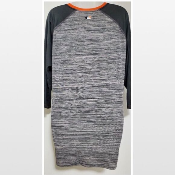 Nike Top Mens Large MLB Detroit Det. Tigers Grey Raglan Baseball - Picture 8 of 14